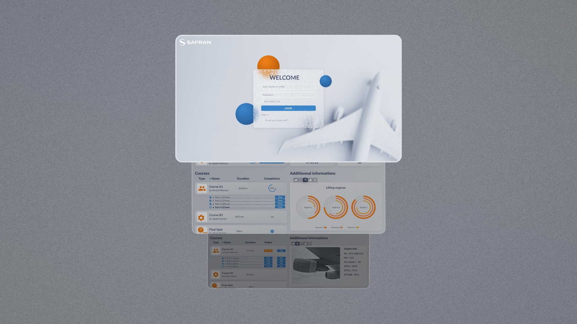 Screenshot of the e-learning platform developed for EXM Company