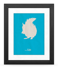 Minimalist Up Poster (Squirrel version)